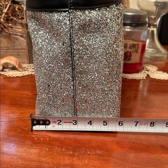 Kate Spade Black and Silver Glitter Tote - Picture 4 of 7